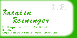 katalin reininger business card